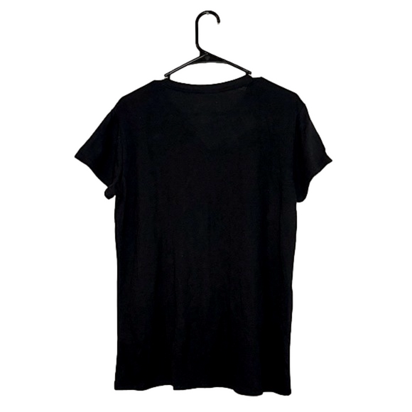 CITY STREETS Black T-Shirt with Smiling Red Vampire Lips and Teeth - Picture 3 of 4